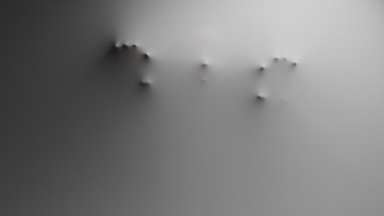 A scary silhouette of a woman appears from the white wall