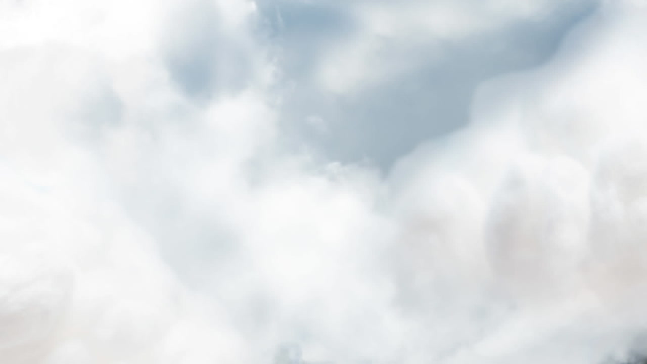 하늘 위를 움직이는  ⁇  구름의 애니메이션