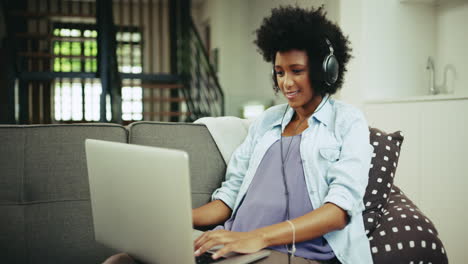 streaming music and enjoying every tune