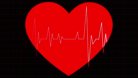 디지털 ekg 펄스, 심장 박동 모니터 - 심전도