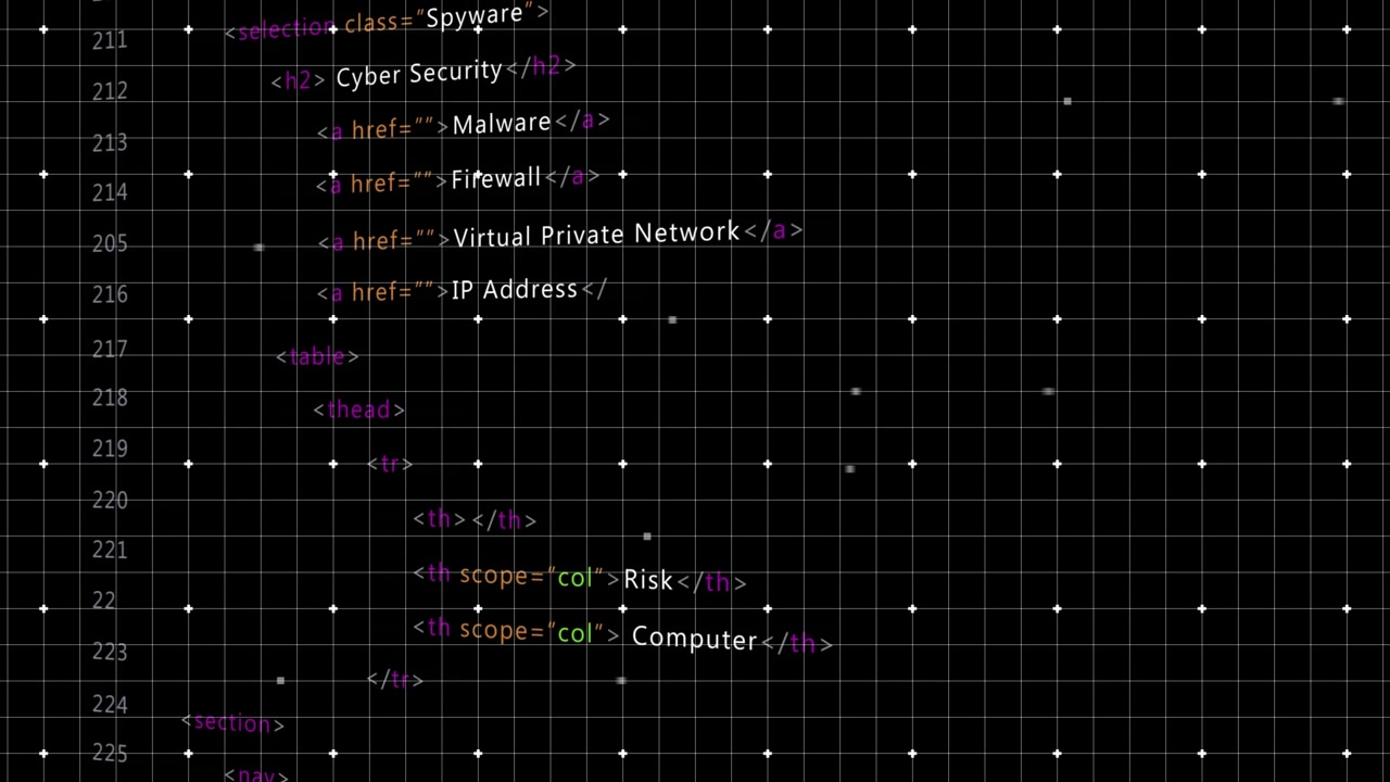 Animation der Datenverarbeitung auf schwarzem Hintergrund