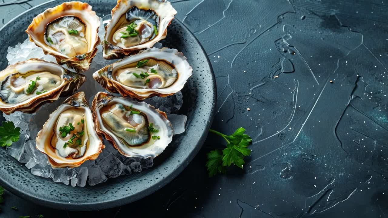 얼음에 신선한 오스트리