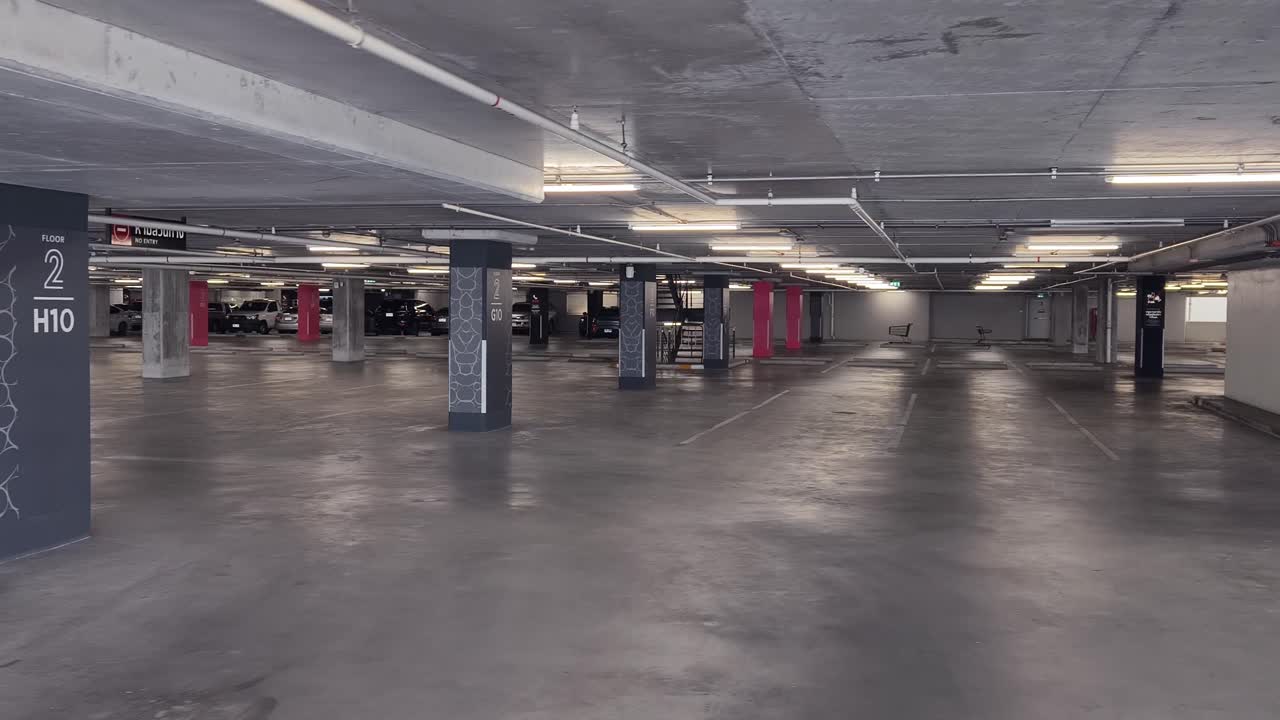 Empty Modern Parking Garage
