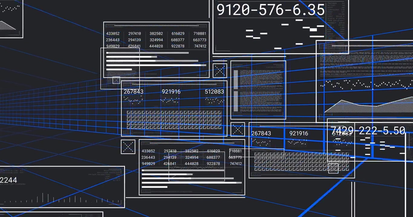 On outlines appearing, HUD panels filling, duplicating matrices, updating numbers to show live data