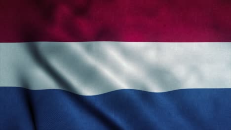 netherlands flag waving in the wind. national flag of netherlands. sign of netherlands seamless loop animation. 4k