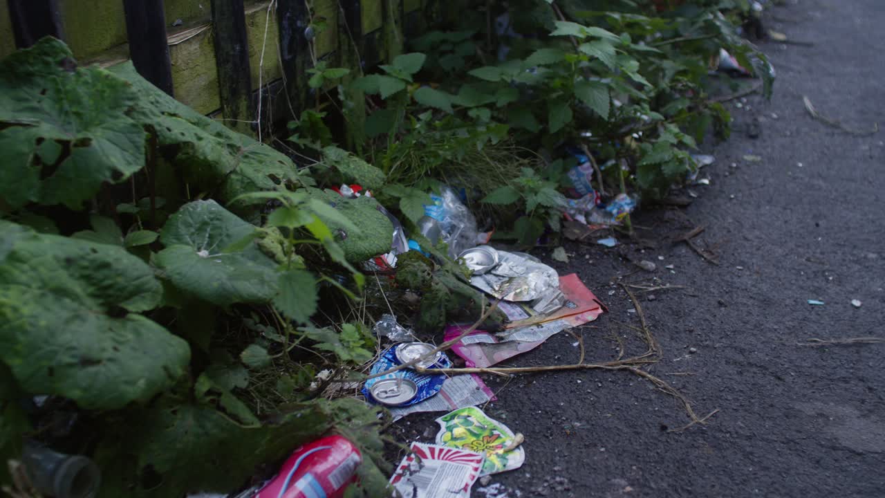 Run-down street in the UK scenes of neglect and disrepair