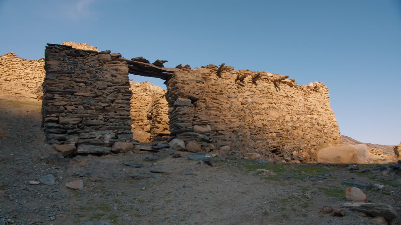 Old stone building  in the mountain fortress Silk Road, Sentob village Uzbekistan 16 of 22