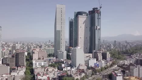 skyscraper in mexico city drone shoot