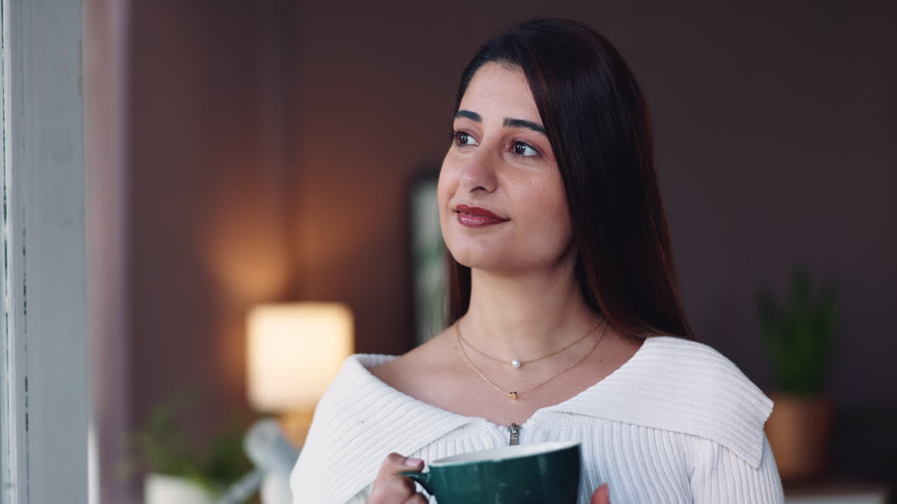 A woman holding a cup indoors