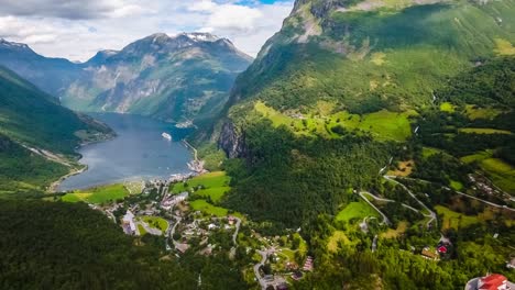 geiranger fjord, beautiful nature norway.