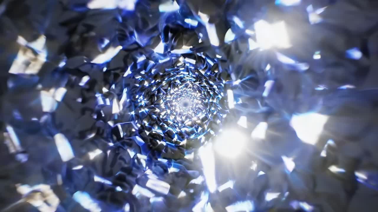 Abstract Tunnel of Light and Fractals