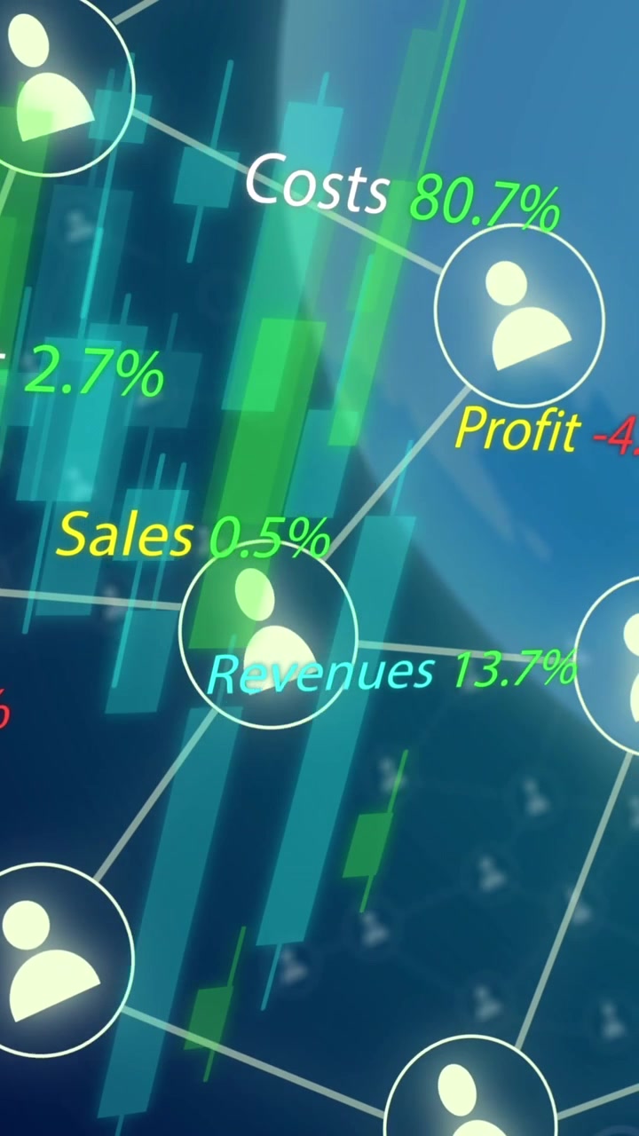 Animasjon av globus med ikoner og databehandling