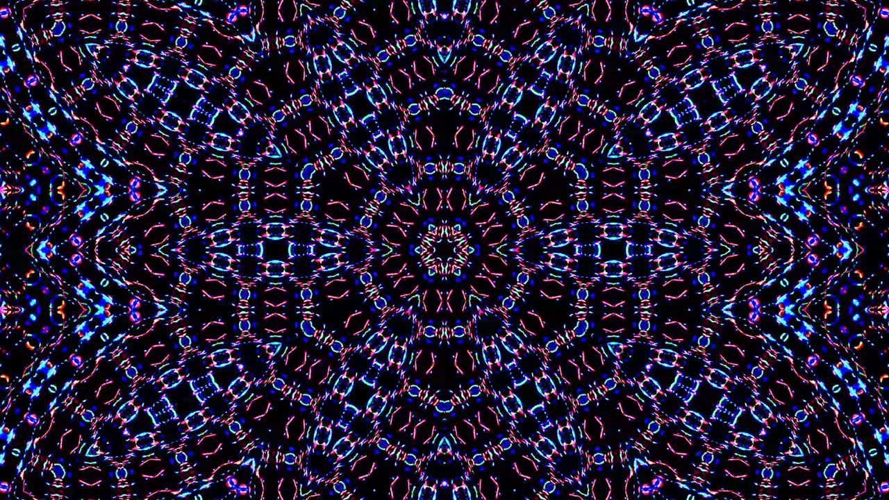 Beautiful abstract kaleidoscope that shines, a radiant light that regulates the subtle movements