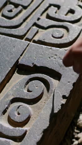 preservation of ancient stone carvings in a jungle setting