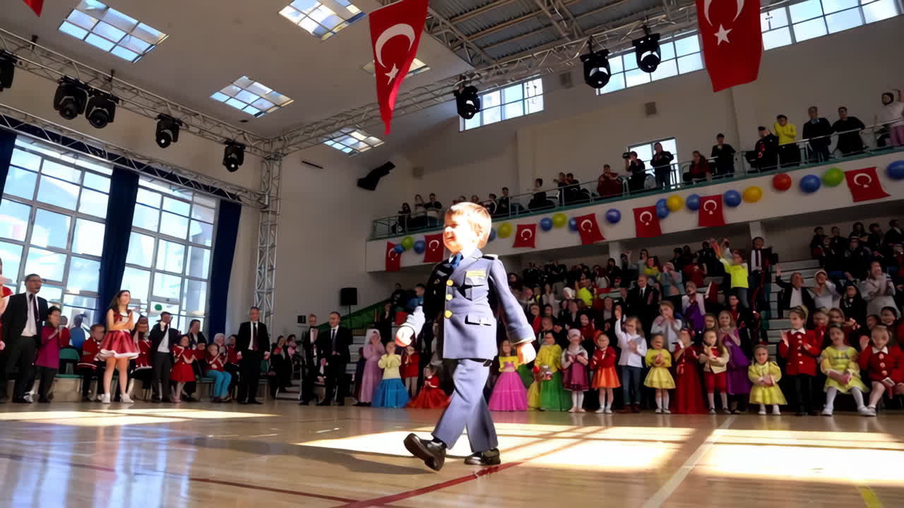 Children's Day Celebration in a School Gym