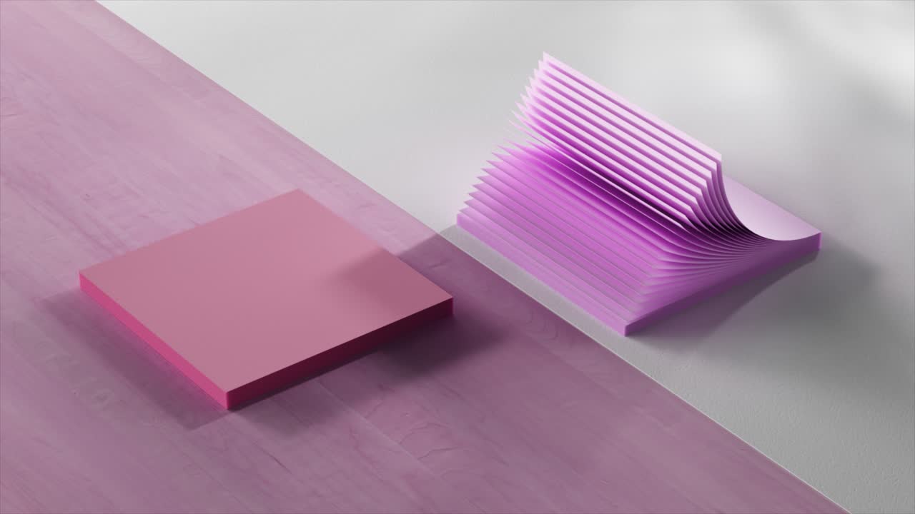 Pink Sticky Notes Mockup