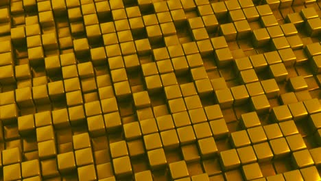 gold cubes seamless loop 3d render animation