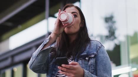 Young-Caucasian-woman-drinking-coffee