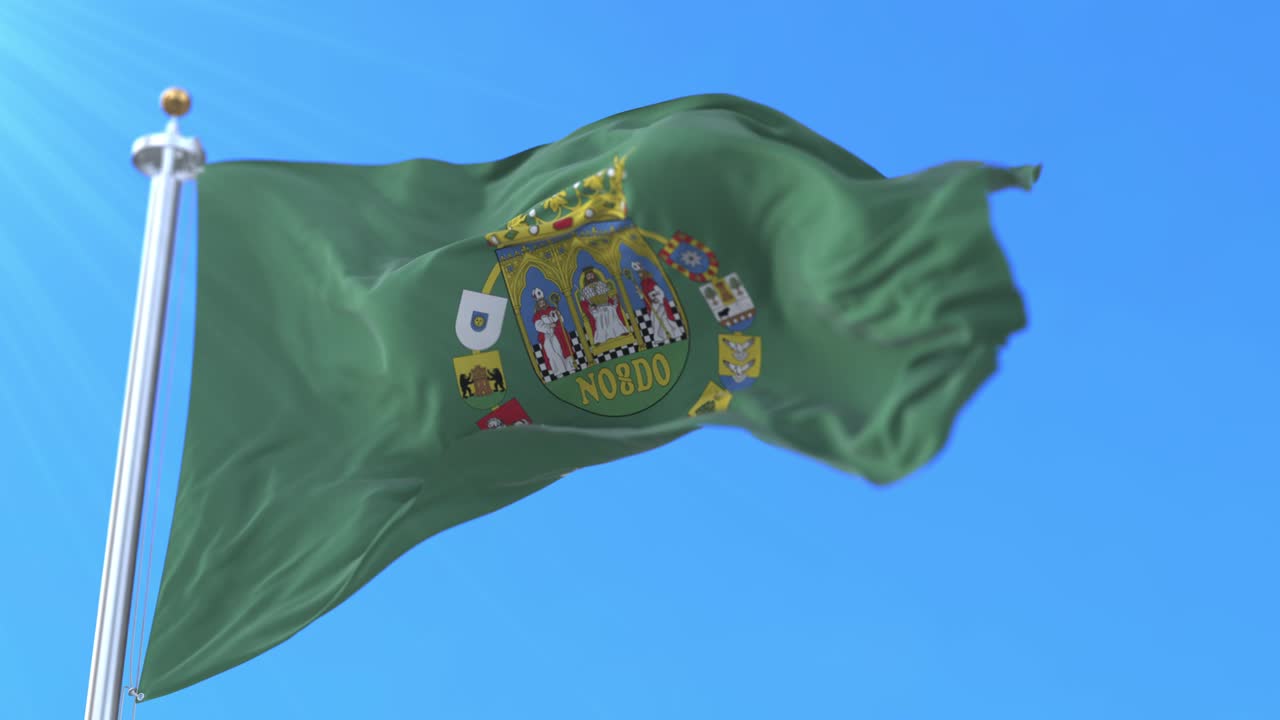 bandera de la provincia española de sevilla en andalucía, españa - bucle