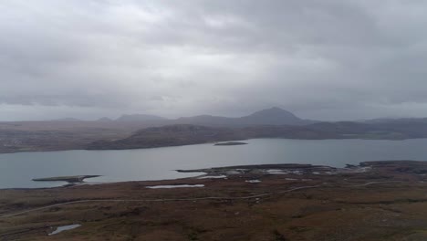 Aerial-vista-reveals-the-glorious-and-misty-Loch-Eriboll-in-the-North-of-Scotland