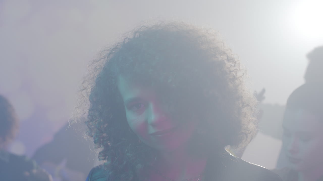 Young woman posing in the club