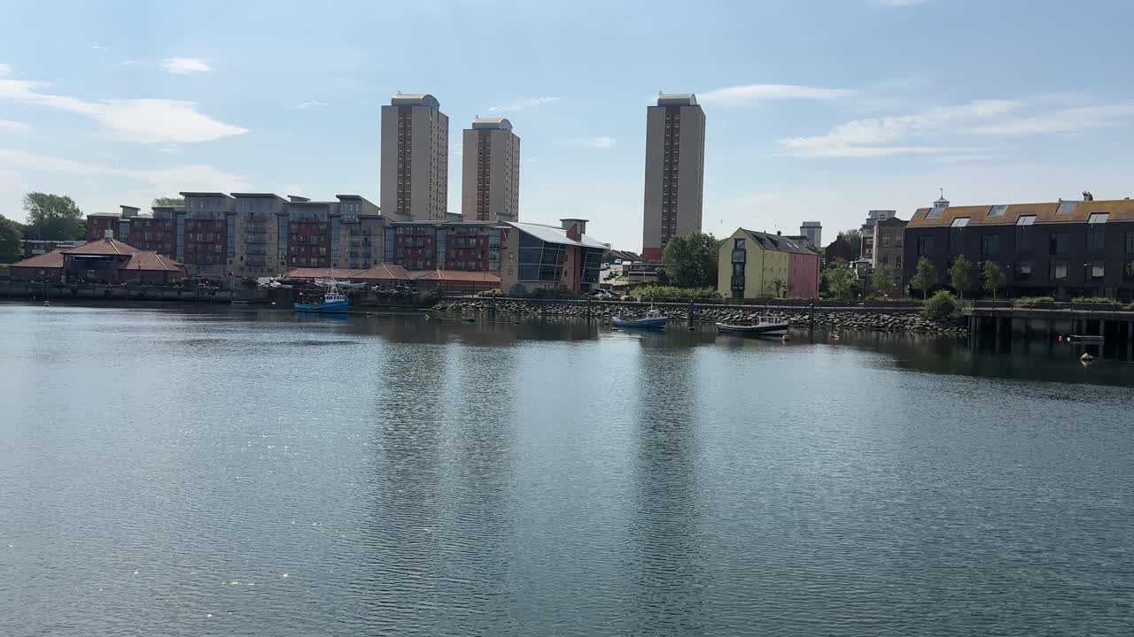 Sunderland north east england uk british city monkwearmouth river bridge buildings