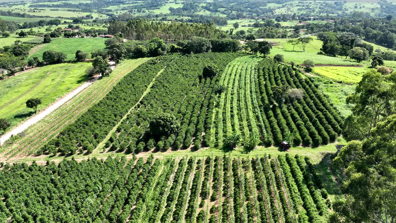 시골 농촌 풍경에서 농업 풍경