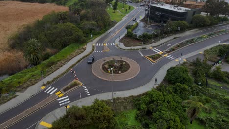 a roundabout in carlsbad drone view