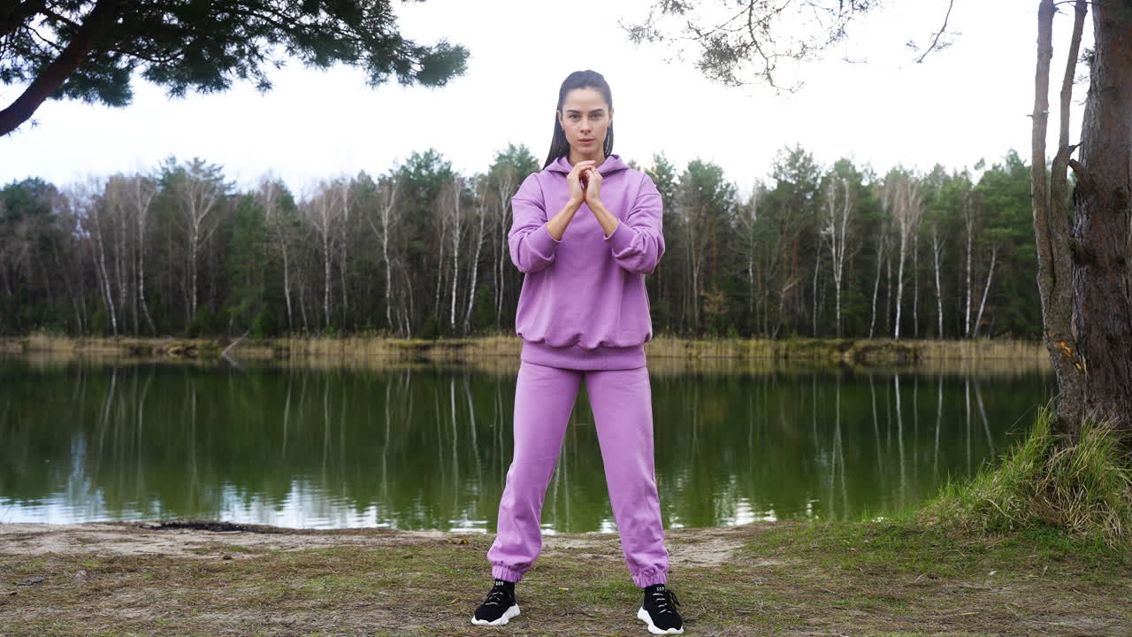 Woman doing sports outdoors