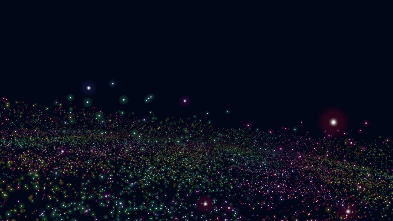 검정색 배경에 화려한 조명