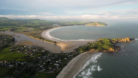 Huriawa-Historische-Standorthalbinsel-In-Neuseeland,-Luftdrohnenfernsicht