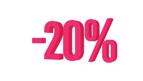 animated text 20% discounts. alpha channel