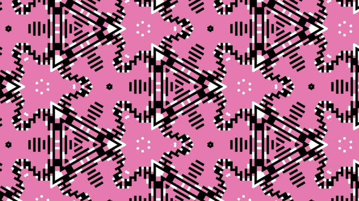 Black pattern in pink background scrolling down - animation