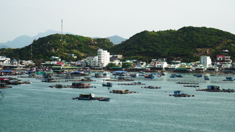 static view of a bay in binh hung island