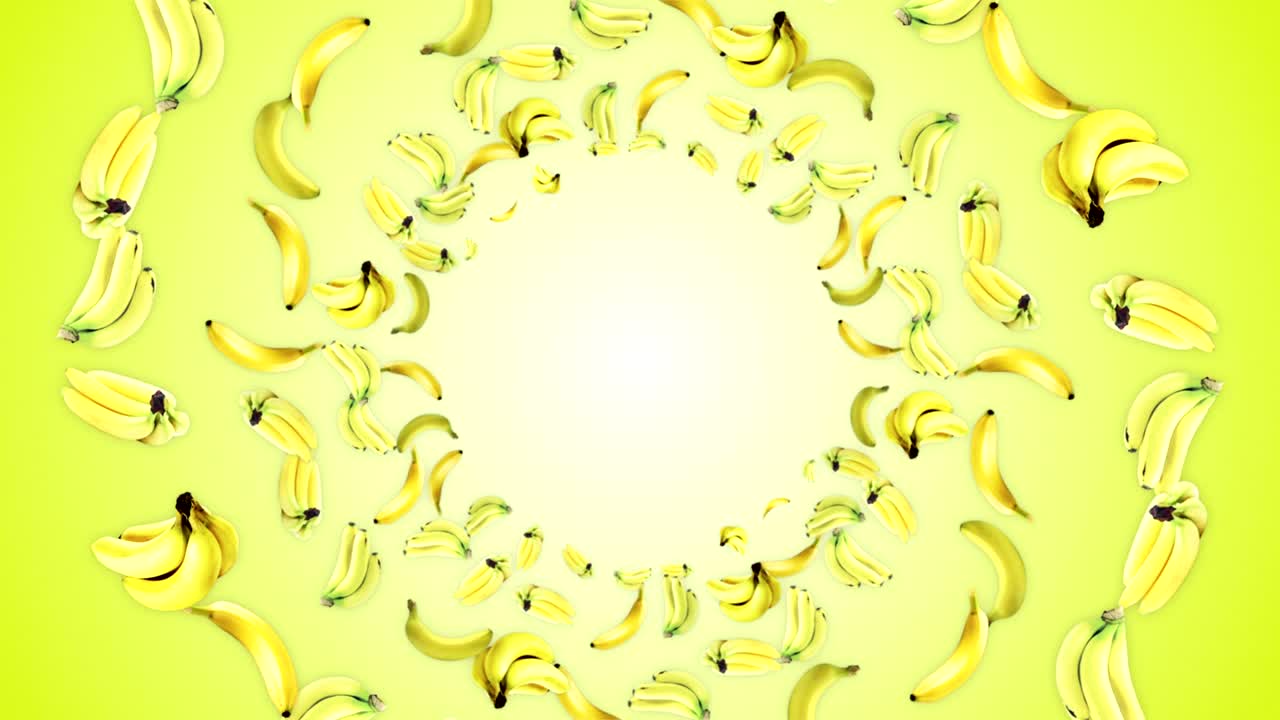 Rings BANANAS Animation, Background, Loop, with Alpha Channel