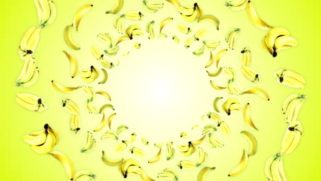 rings bananas animation, background, loop, with alpha channel
