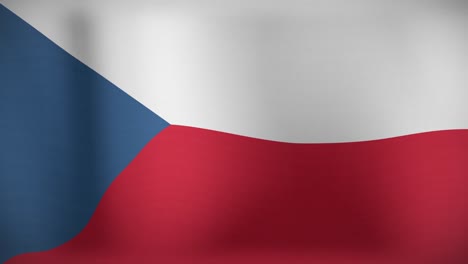 Animation-Der-Sich-Bewegenden-Flagge-Der-Tschechischen-Republik,-Die-Weht
