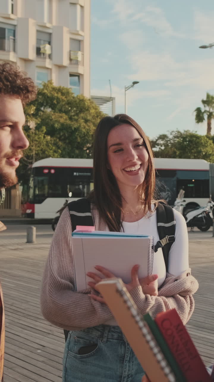 Woman student on the street