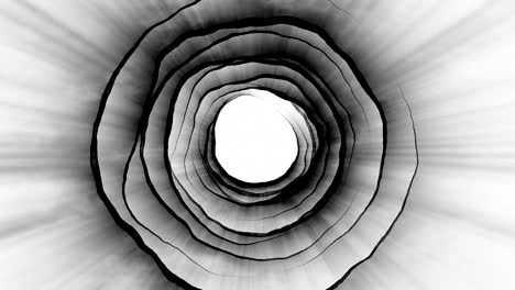 patrón circular abstracto en escala de gris
