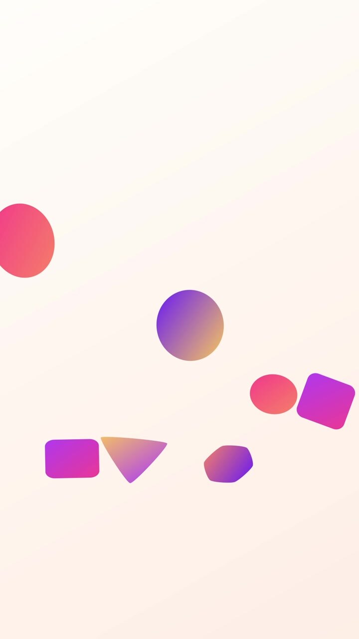 Abstract Floating Gradient Geometric Shapes on Light Background