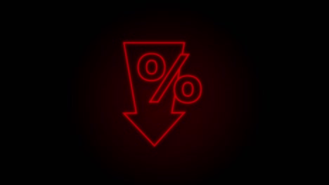 percentage with arrow up and down. banking, credit, interest rate. motion graphic