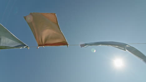 clothes drying on a clothesline