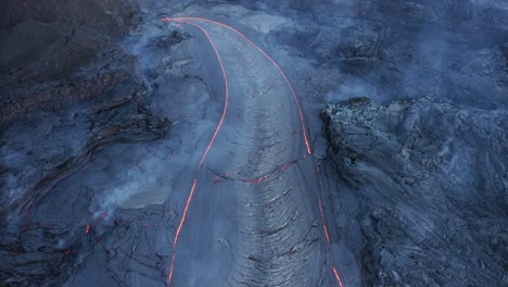 Basalt-texture-on-surface-of-new-forming-land-in-Iceland,-Fagradalsfjall