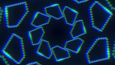 patrón de puntos simétricos sobre un fondo negro