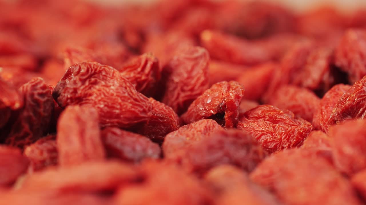 Close up of Dried Goji Berries