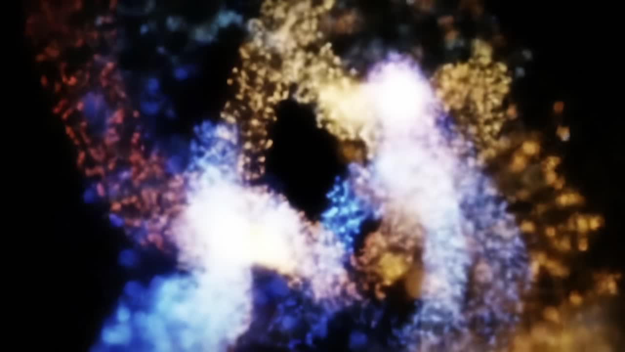 A Vibrant Display of Cosmic Energy: Exploring Stellar Phenomena Through Colorful Light Patterns and Dynamic Movement in an Enigmatic Universe