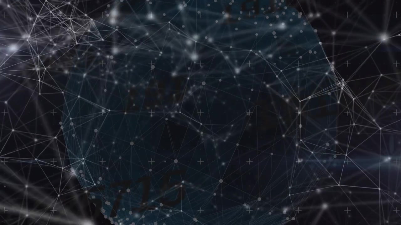 Animation of network of connections over black background
