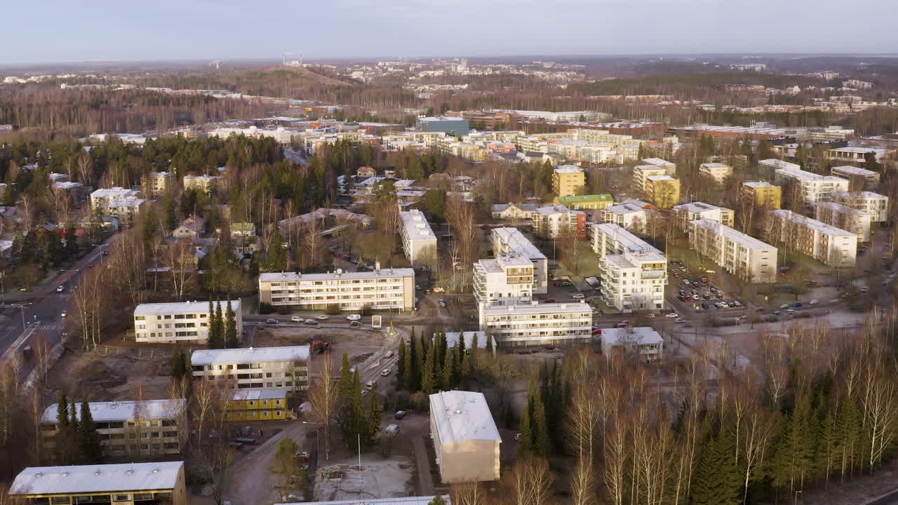 Aerial View of a Residential Area in Finland