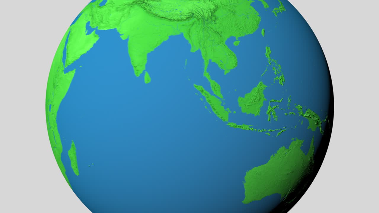 인도네시아의 3d 지도를 확대합니다.