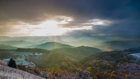 winter in blue ridge mountains asheville north carolina time lapse